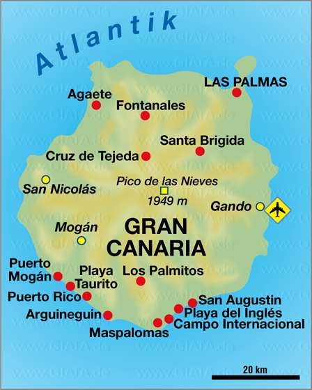 Karte Gran Canaria
